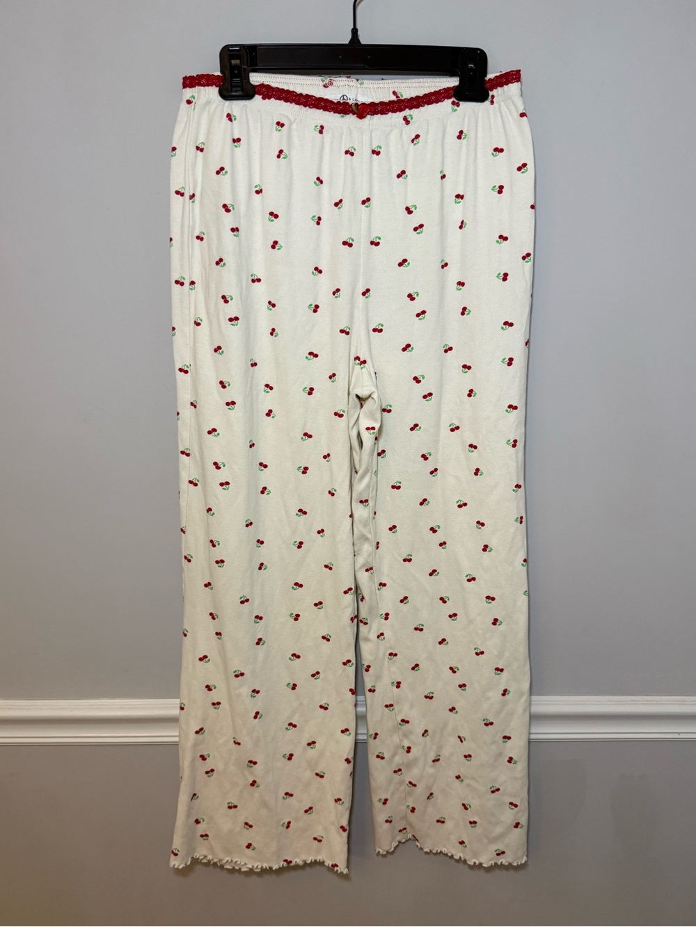 Love peace & lazy days cherry pajama pants. XL